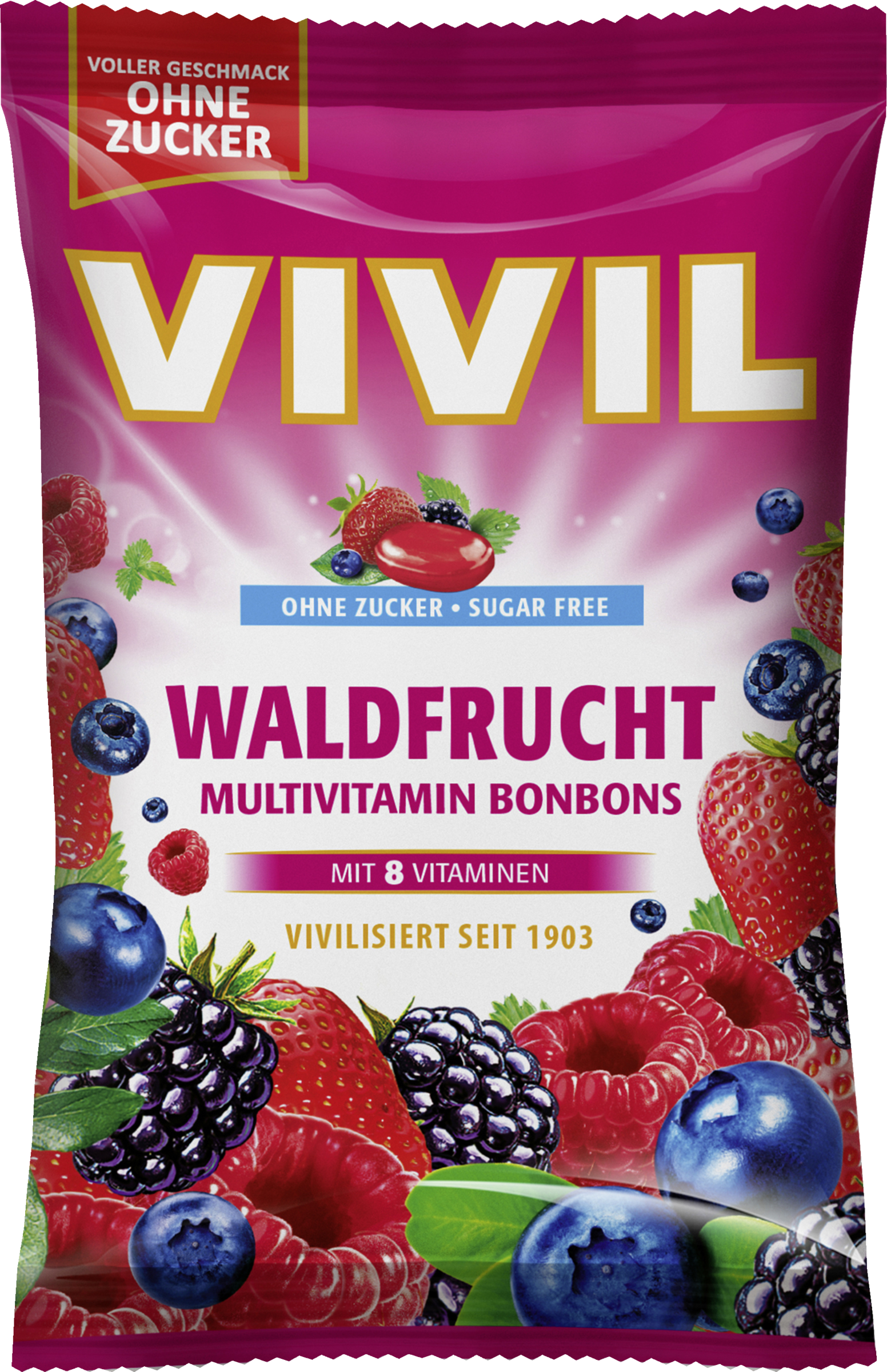 VIVIL forest fruit multivitamin sweets without sugar