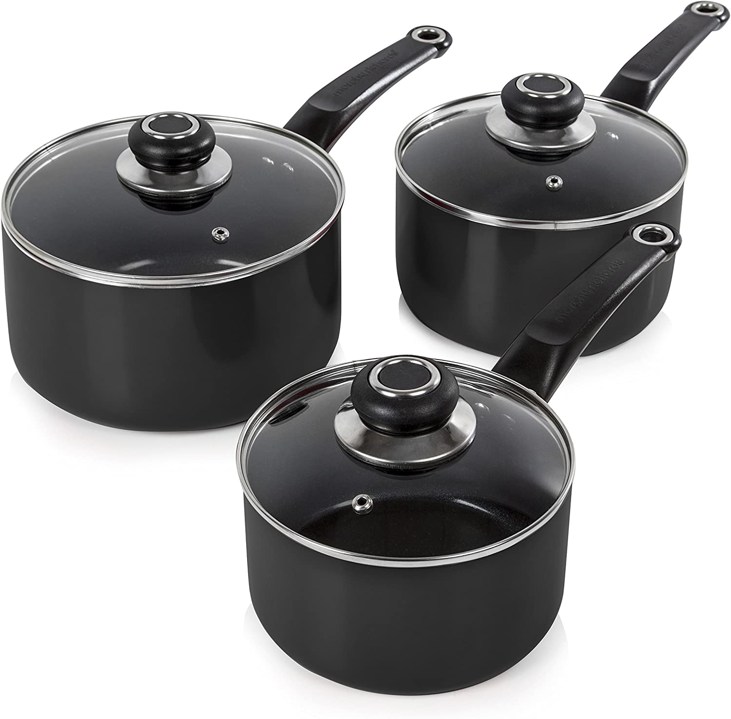 Morphy Richards Equip 3 Piece Pan Set – Black