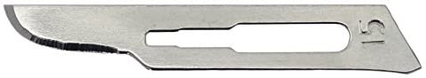 S Pack of 100 Blades Shape 15 for Scalpel Grip no. 3 for Single Use (10 Items
