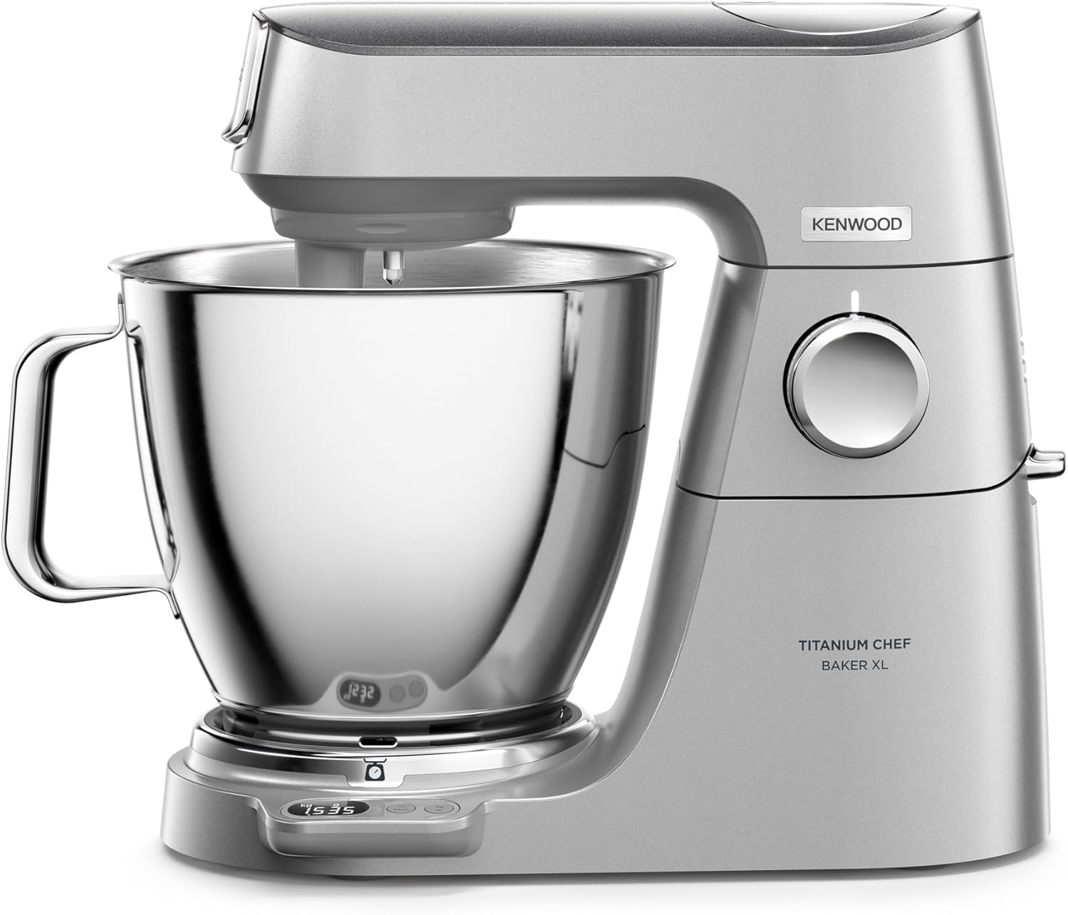 Kenwood Titanium Chef Baker XL KVL85.224SI Food Processor with Scale, 7L & 5L Stainless Steel Bowl, Includes 6-Piece Patisserie Set, Mixing Attachment and Meat Grinder, 1200W, Silver