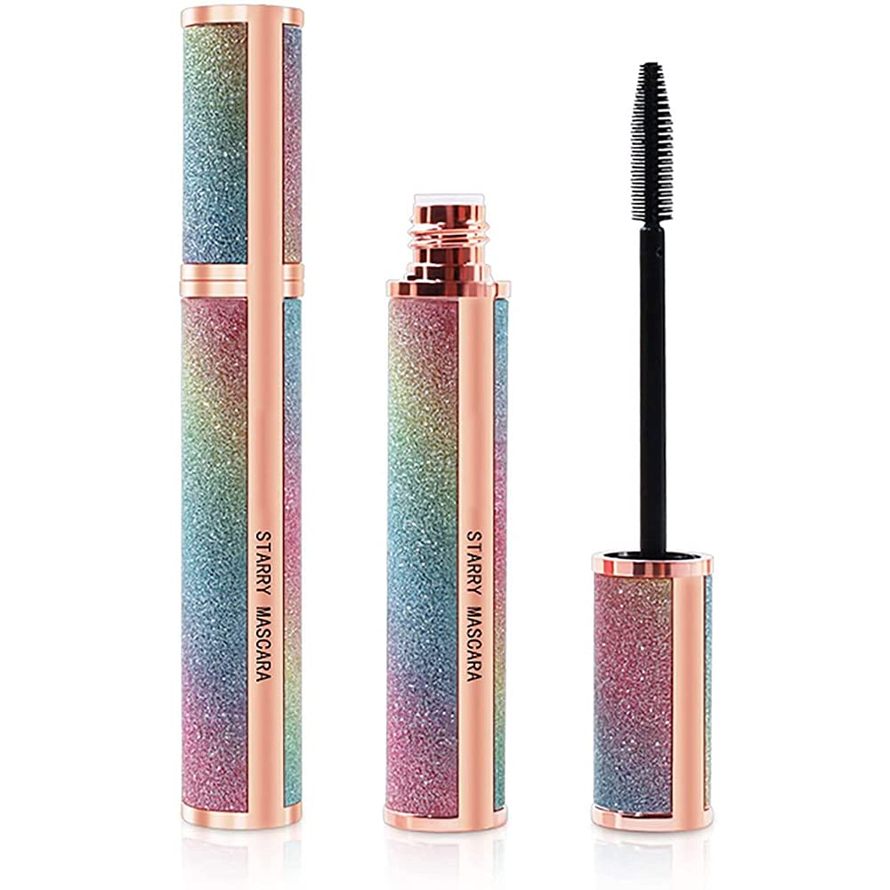 Chagoo 5D Mascara, 5D Silk Fibre Pure Plant Mascara, Intensive Length, Voluminous Eyelashes, Long Lasting, Hypoallergenic Formula (Star-Clear Sky (2 Pieces)), ‎starry pieces)