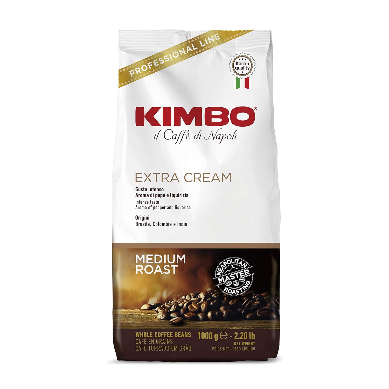 Kimbo Espresso Coffee Extra Cream 1000g Beans