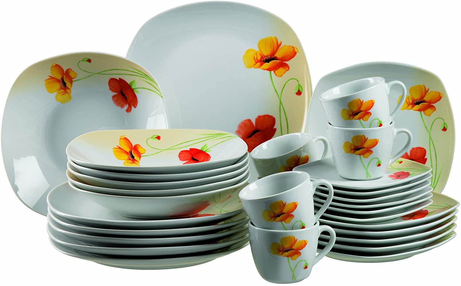Maser Domestic Papavero 30-Piece Combi Set
