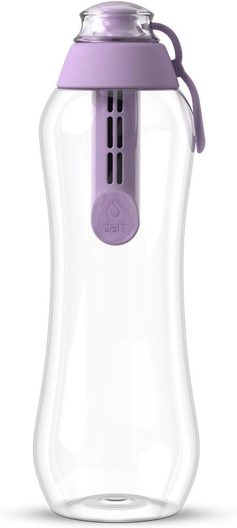 DAFI Store DAFI Water Bottle with Filter 0.5 L Purple - BPA-Free Water Bottle with Water Filter, Sports Bottle with Filtered Water for Travel, Filter Bottle Outdoor + Activated Carbon Filter Water Bottle
