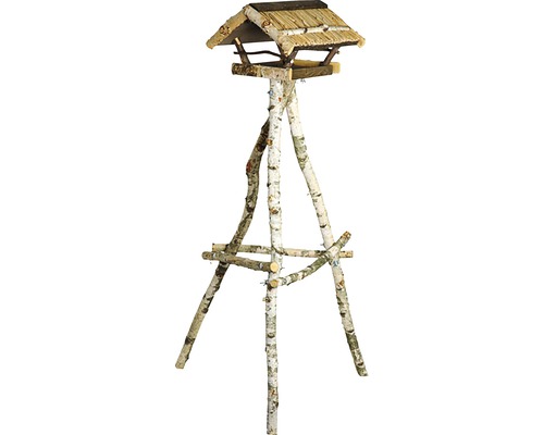 dobar Birch bird feeder with stand 35 x 32 x 118 cm