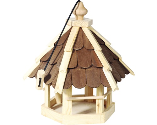 Hornbach Bird feeder with brown roof 33x29x36 cm