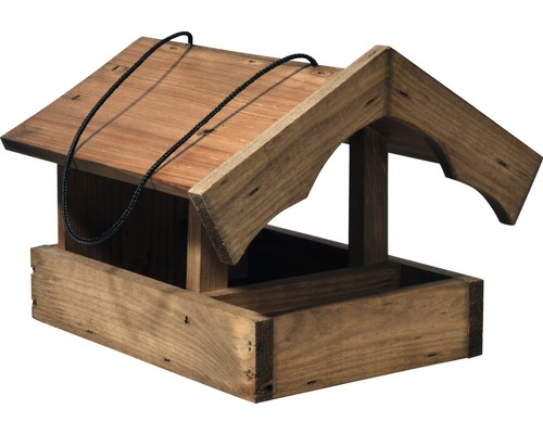 dobar Bird feeding house with feeding veranda including cord 25.5x26.5x22 cm glazed