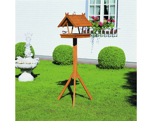 Bird feeder promadino Rhön including stand 57 x 57 x 141 cm brown