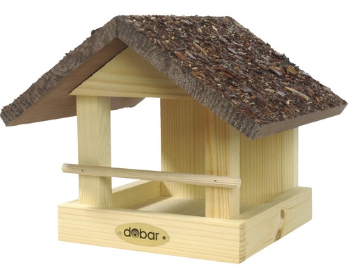 dobar Bird feeder Pura Natura with bark roof 22.5x20x18 cm
