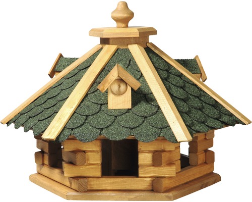 Hornbach Rustic hexagonal bird feeder including shingles 51 x 45 x 37 cm