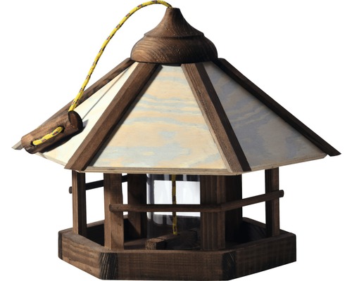 dobar Bird feeder hexagon camouflage 35x35x29 cm brown