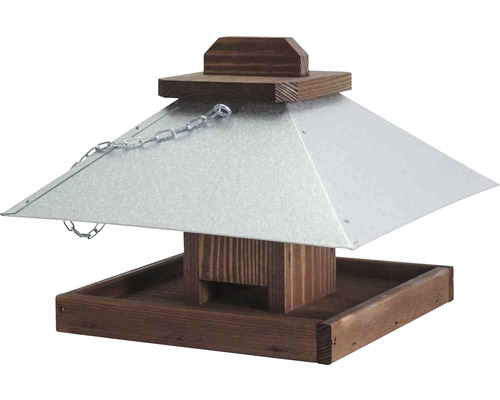 Bird feeder Siena Garden feeding station Oslo 29 x 29 x 22 cm brown