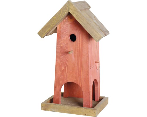 Hornbach Bird feeder and nesting box 26.5x18.5x45 cm red-brown
