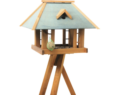 Siena Garden bird feeder Greenfinch including stand dimensions: 51x36x37/115 cm, pine FSC 100% bird feeder, feeding station for wild birds