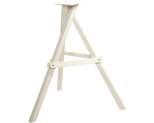 Hornbach Birdhouse stand DOBAR three-legged approx. 60x60x90 cm white glazed birdhouse post, bird feeder stand
