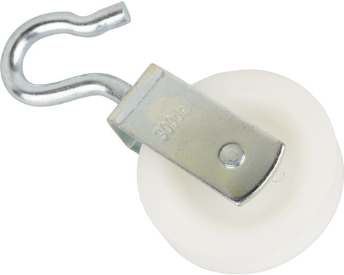 Bird pulley / pulley with hook Mamutec Ø 80 mm for 8 mm ropes