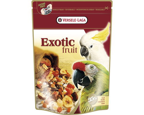 Bird snack VERSELE-LAGA Prestige Premium Parrots Exotic Fruit Mix 600 g premium grains, seeds and fruits for parrots