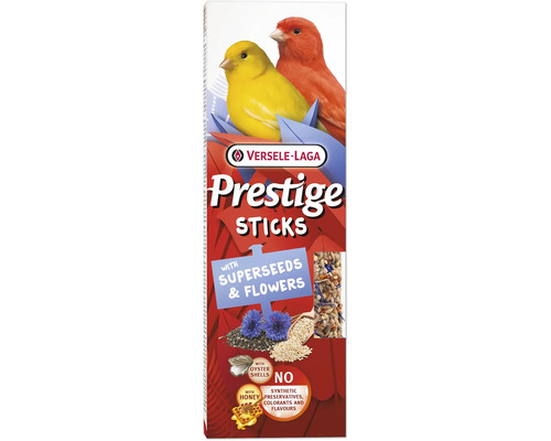 Bird snack VERSELE-LAGA Prestige Sticks Canary with super seeds & blossoms 60 g, 2 pcs.