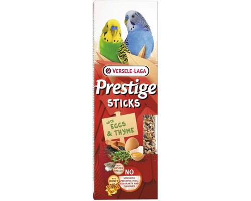 Bird snack VERSELE-LAGA Prestige Sticks for small parakeets with eggs & thyme 60 g, 2 pieces