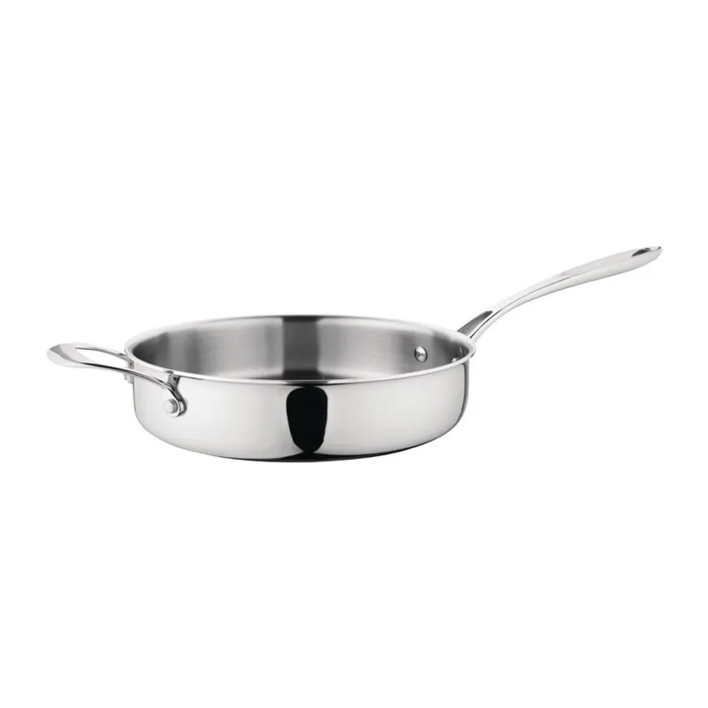 Vogue Tri Wall Saute Pan 28cm, Stainless Steel