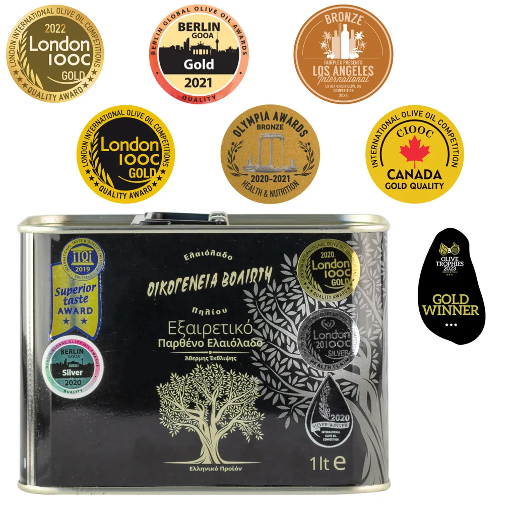 Voliotis | Olive Oil 1 L - Unfiltered - Fruity Taste - Cold-pressed - Extra Virgin