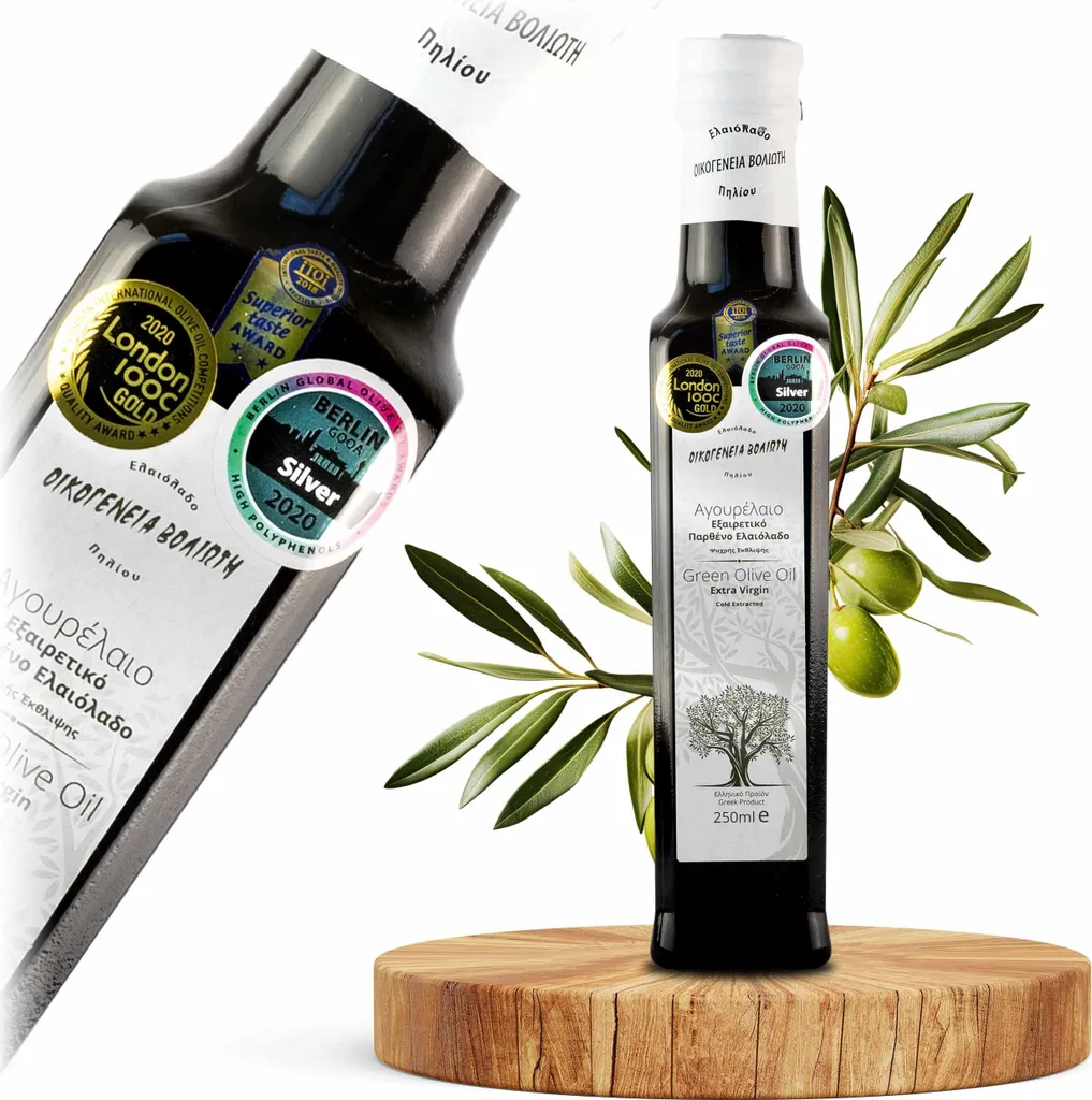 Voliotis | Olive Oil - 250 ML - Freshly Harvested Olive Oil 2025/2026 - Cold-Pressed - From Green Olives - From Greece 250 ml
