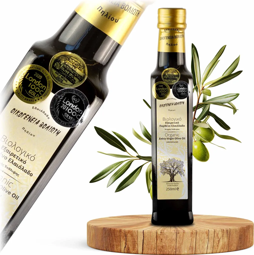 Voliotis | Olive Oil - 250 ml - Cold-pressed - Green hue - Fruity aroma - Extra Virgin 250 ml
