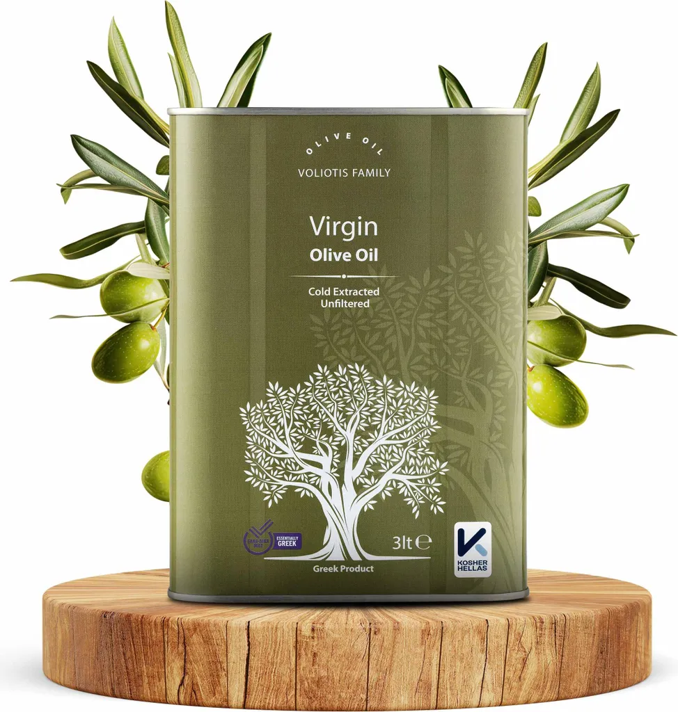 Voliotis | Olive Oil - 3 L - Cold-pressed - For High Temperatures - Mild Taste - Extra Virgin - Greece 3000 ml