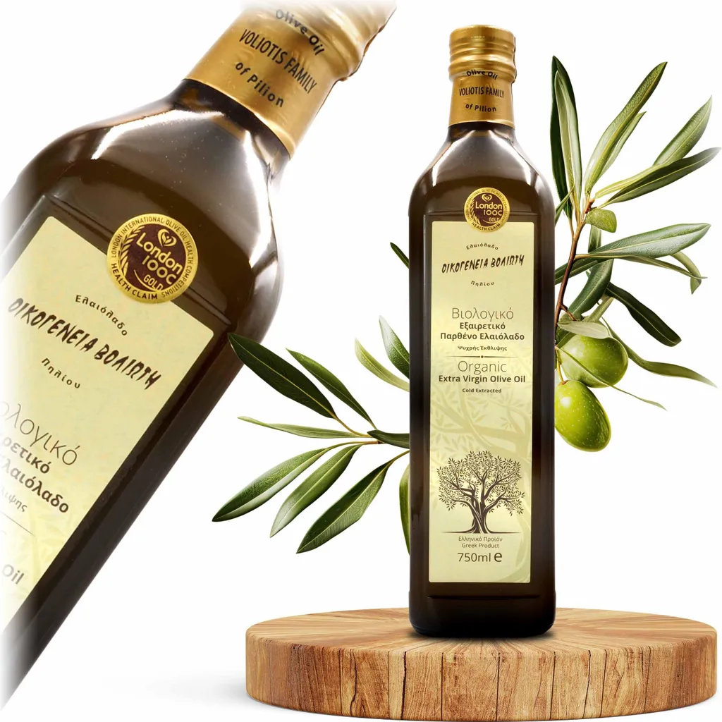 Voliotis | Olive Oil - 750 ML - Cold-pressed - Unfiltered - Perfect for frying - Noticeably bitter 750 ml