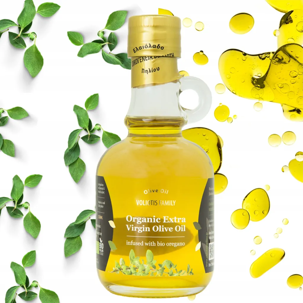 Voliotis | Olive Oil - Oregano Flavored - 250 ml - Unfiltered - Cold-pressed 250 ml