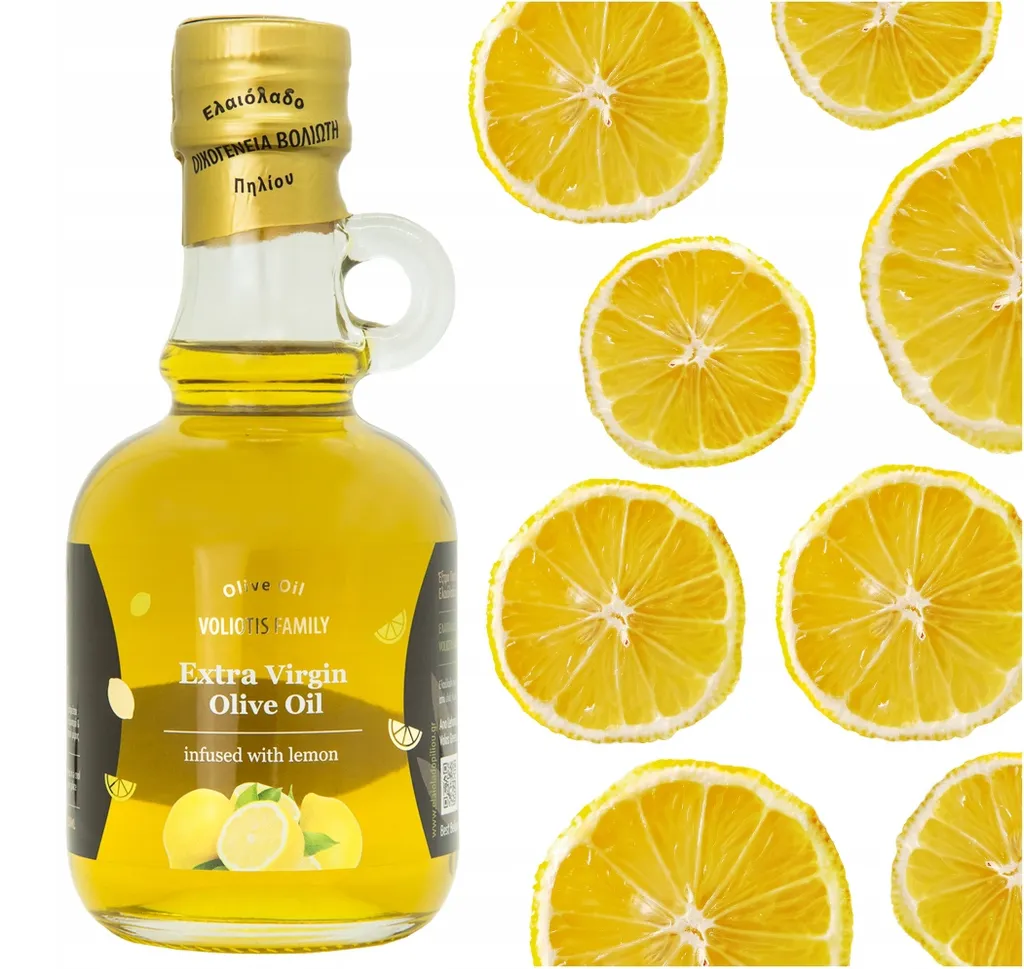 Voliotis | Olive Oil - Lemon Flavored - 250 ml - Unfiltered - Cold-pressed 250 ml