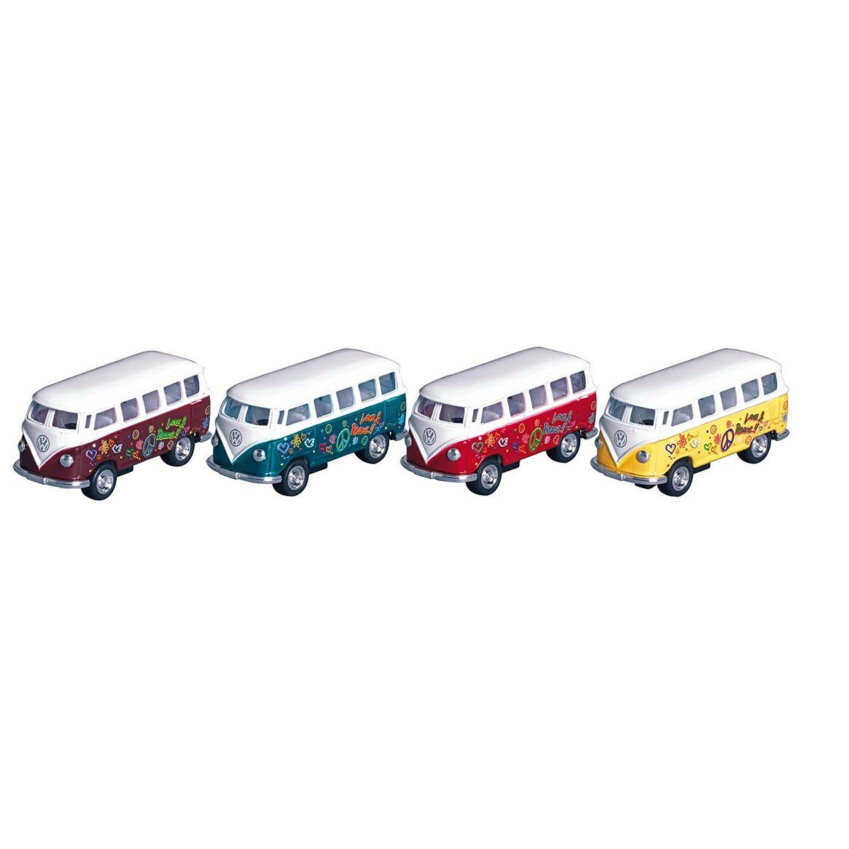 Goki Volkswagen Classical Bus (1962) With Printing, Die-Cast,1:64