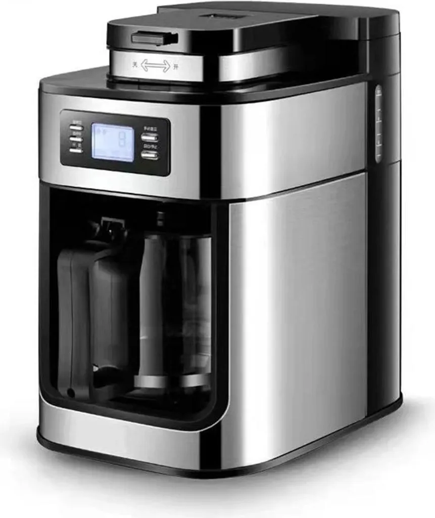 StarTech Fully automatic 2-in-1 coffee machine - Espresso and filter coffee - Integrated bean grinder - LED display - Up to 4 cups - EU plug