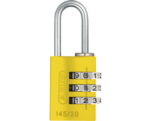 Padlock Abus 145/20 yellow lock tag 20 mm