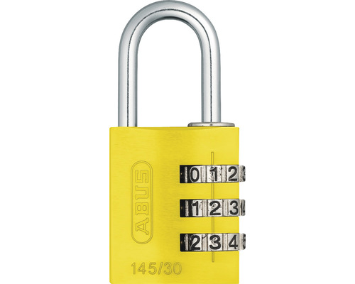 Abus 145/30 yellow padlock with Lock-Tag, 30 mm