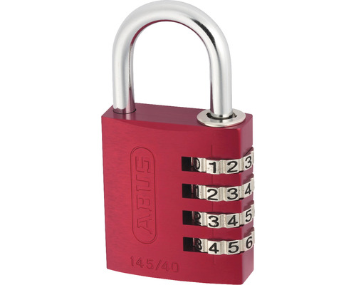 Abus 145/40 red padlock with Lock-Tag, 40 mm