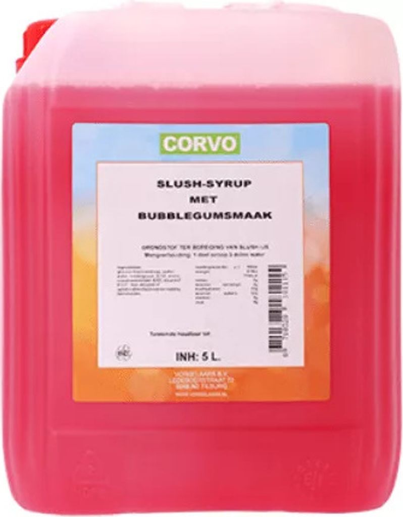 Vorselaars - Slush Siroop - Bubblegum - 5 liters