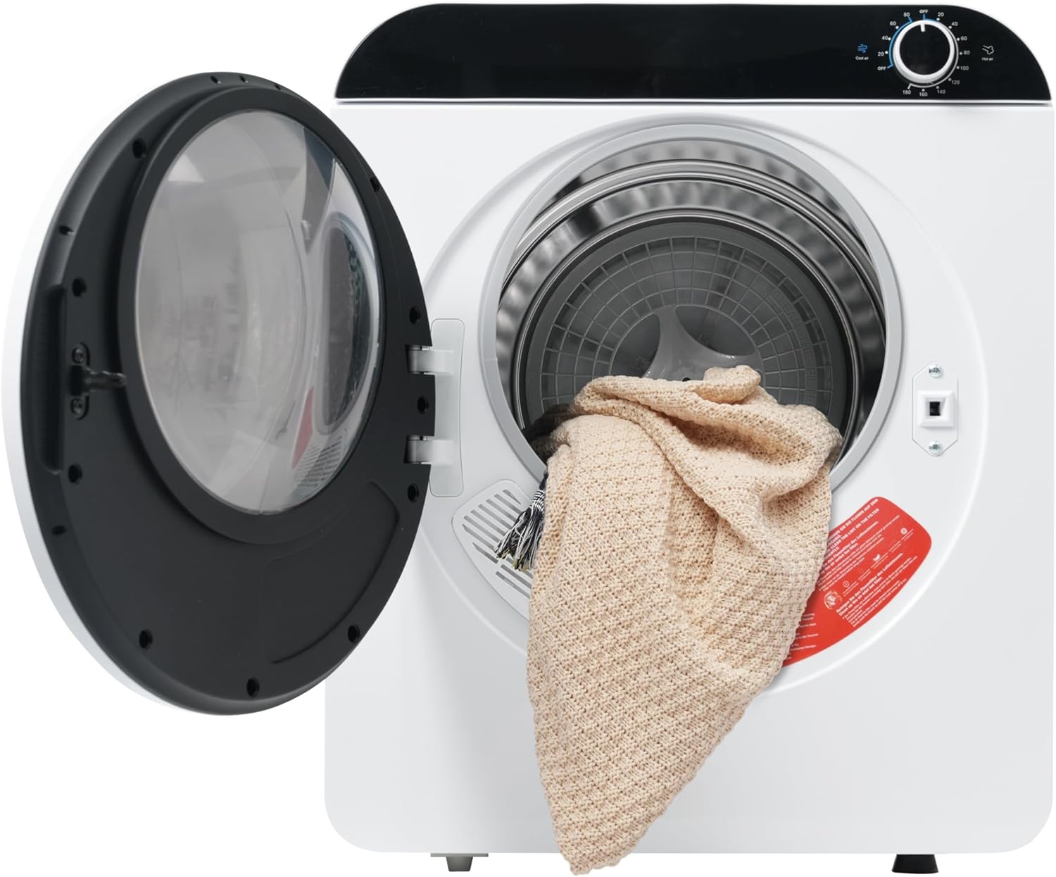 kozamas Exhaust gas dryer, 3kg (4.5kg) capacity, 830W, 4 programs, cooling phase, plastic door cover, overheat protection, wall-mountable, energy class G, white