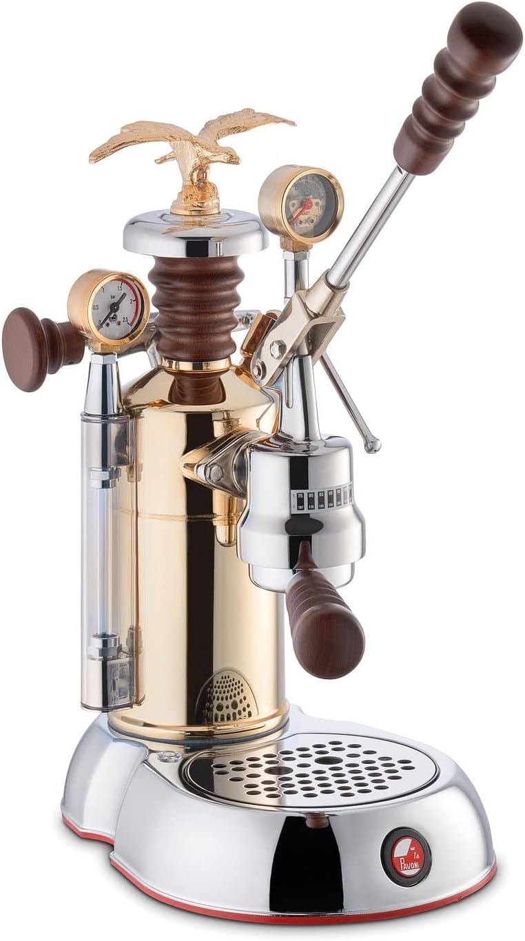Smeg La Pavoni LPLESC01EU Espresso Machine Esperto Competente, Chrome/or Gold
