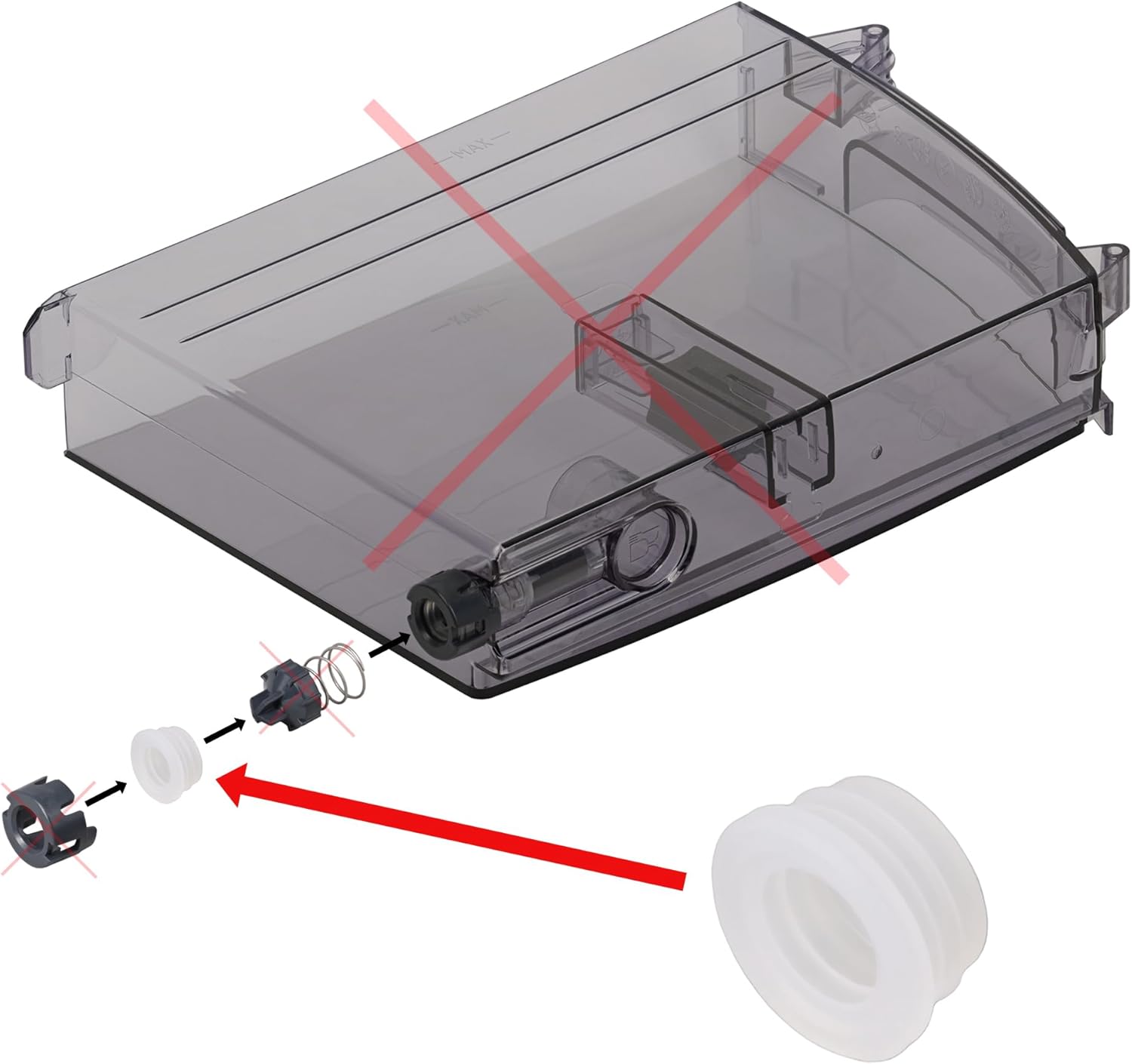 Snapworld-Kaffee 1 x Lip Seal for Delonghi ECAM & ESAM Water Tank Water Container such as 5313231691, 5313235921