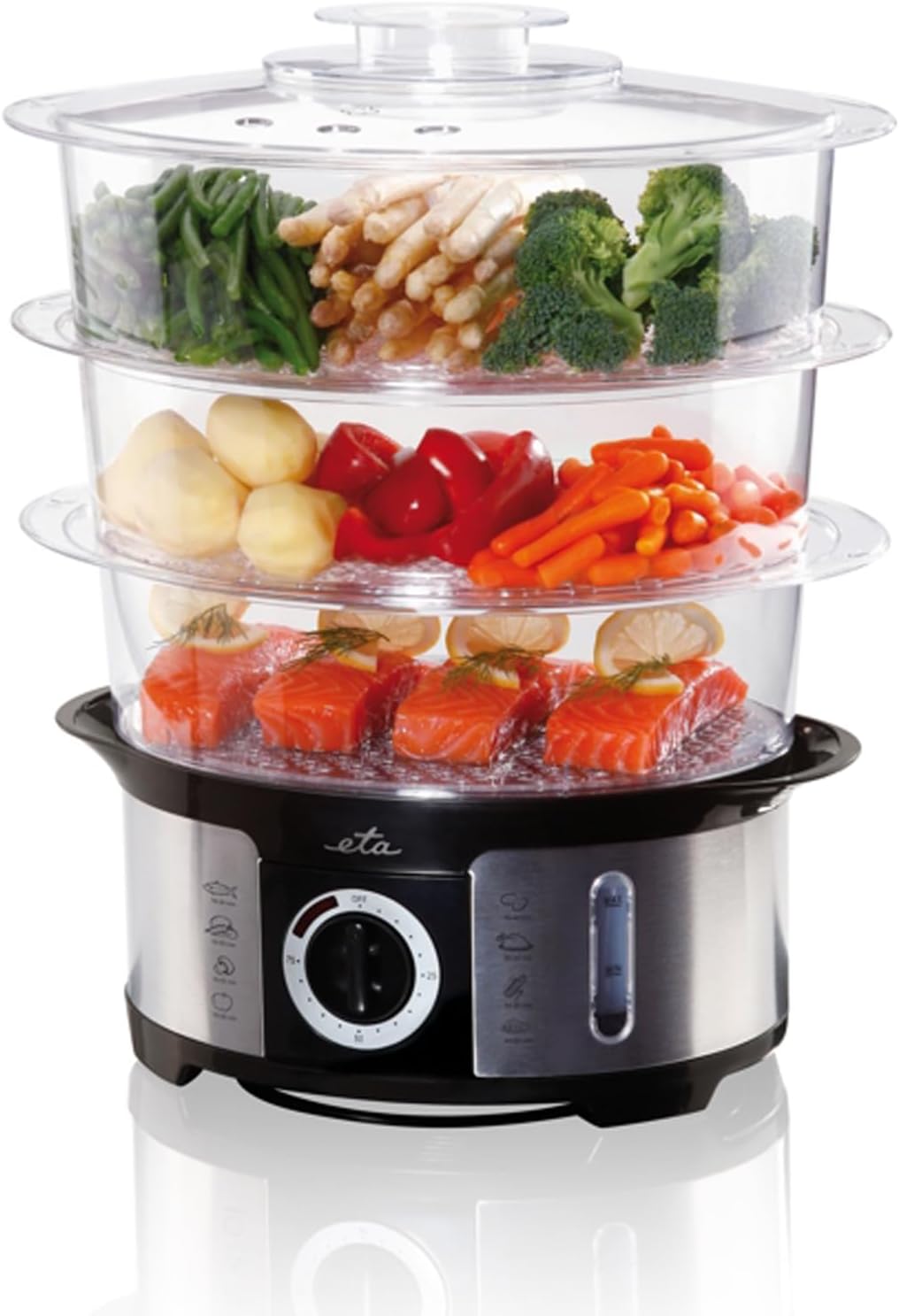ETA steampot – Steamer (75 Min, Black, Silver)