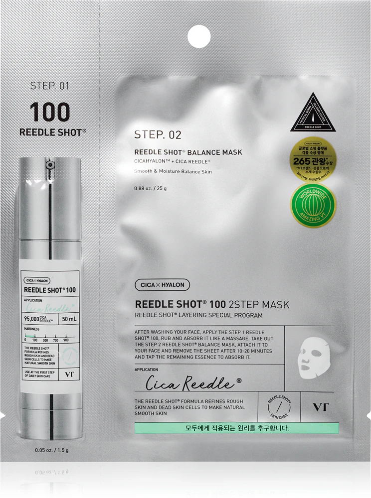 VT Cosmetic Reedle Shot 100 2-Step Mask Intensive renewing mask for a two-phase skin care