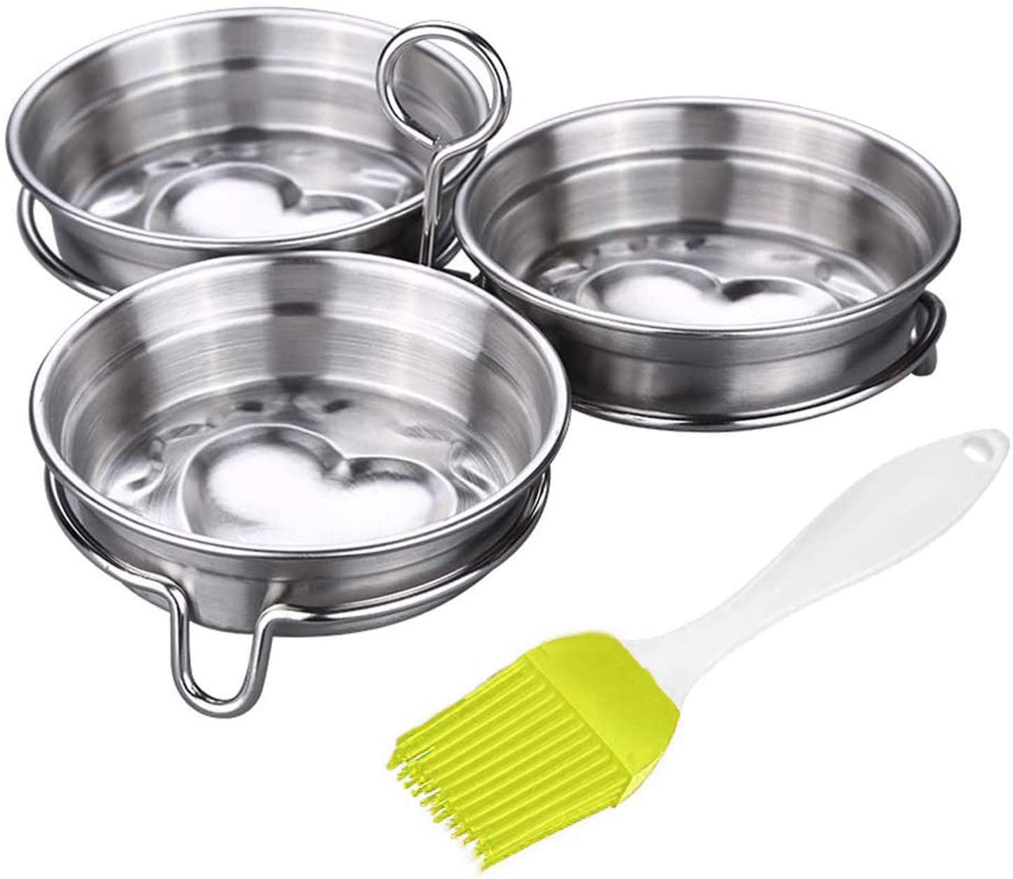 ZONSUSE Egg Cooker, Egg Poacher Made of Stainless Steel, Non-Stick Poached 