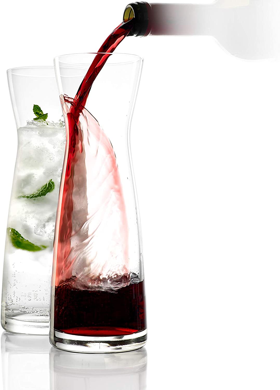 Stölzle Lausitz Carafes Set of 2 Series Universal Version L 500 ml I Glass Spirit Carafe 0.5 L I Milk Carafe I Made of Fine Crystal Glass I Break-resistant and Dishwasher Safe