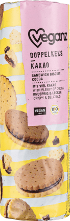 Veganz Double biscuit, Sandwich Biscuit, with cocoa cream filling, 400 g