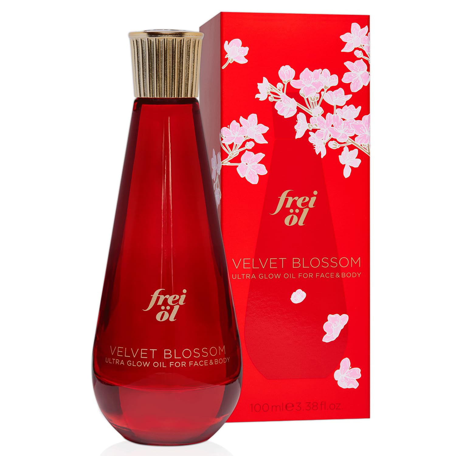 freia frei öl Ultra Glow Velvet Blossom Oil with Playful Fragrance for Face & Body for More Glow & Visibly Smoother Skin, Vitamin E and Jojoba Oil, Vegan & Dermatologically Tested, 100 ml