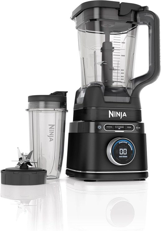 Ninja 2-in-1 Detect Power Mixer Pro & Single Serve, 1200 W Mixer with Jug, & 2 x Single Serve Cups, Smoothies Mixing, Chopping Vegetables & Mixing Frozen Drinks, Black, TB301EU