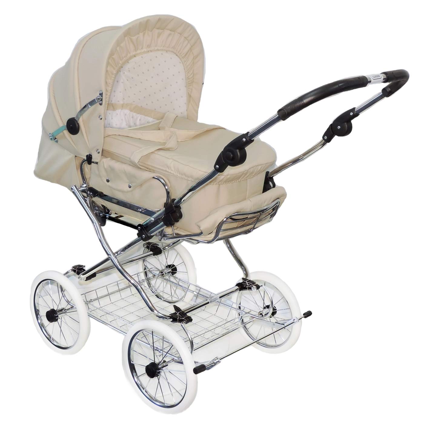 Eichhorn Combination Pushchair with Leather Strap Frame with Slide Height Adjustment with Fixed Carry Bag LuxVersion EVA Wheel