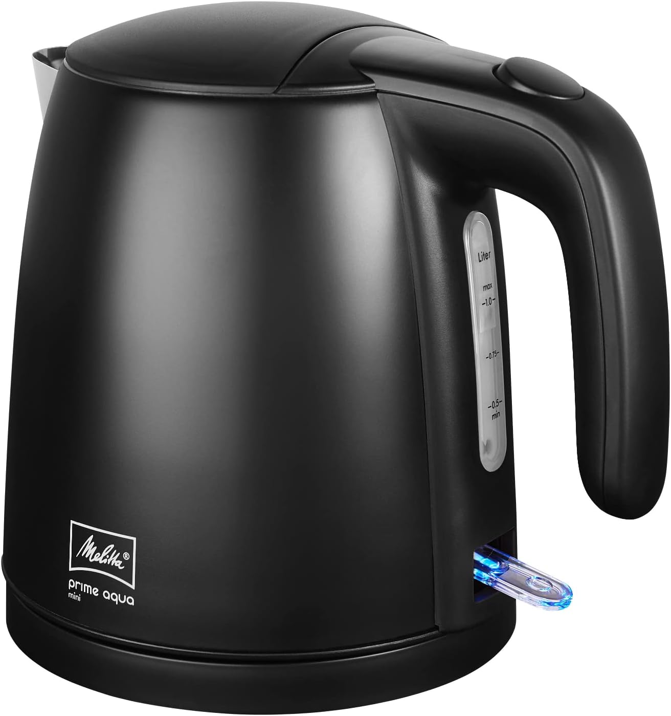 Melitta Prime Aqua Mini Kettle 1018-02 Stainless Steel Black Edition 1.0 L 2200 W 1018-05
