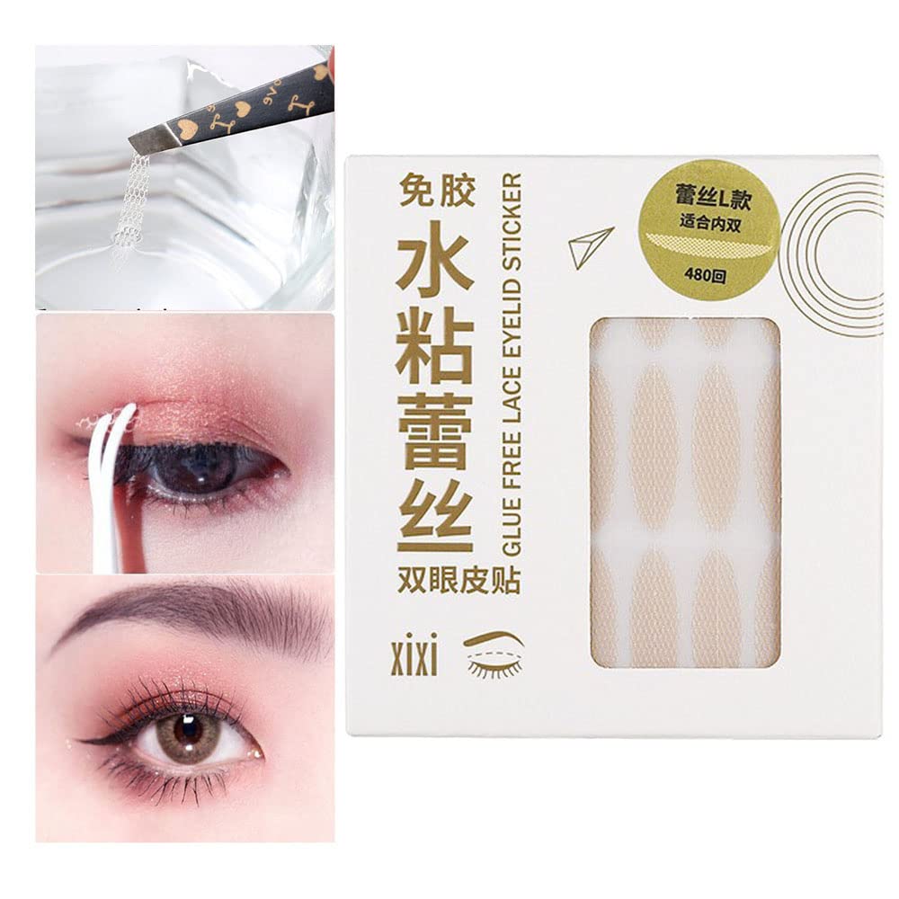 LOGRRMTH Slip-on Eyelid Tape Strips for Eyelid Lifting without Surgery Waterproof 24-Hour Hold Double Eyelid Lifting Tapes Eyelid Tape (B)